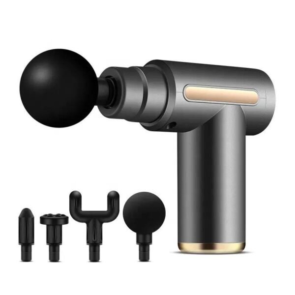 Portable Rechargeable Massage Gun with Multiple Massage Heads for Muscle Relaxation